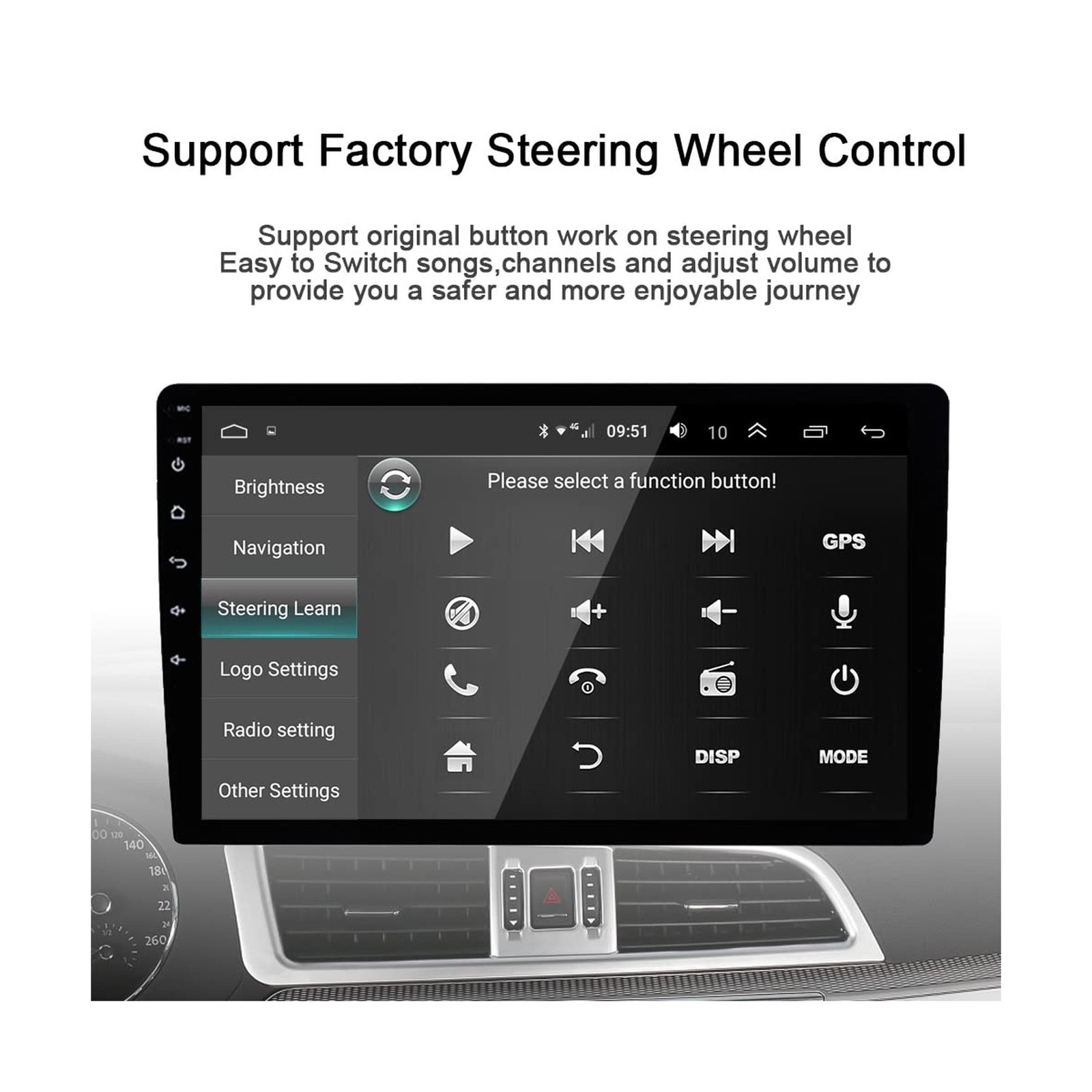 for Toyota Yaris Radio 2008 2009 2010 2011Wireless Carplay Android Auto with …