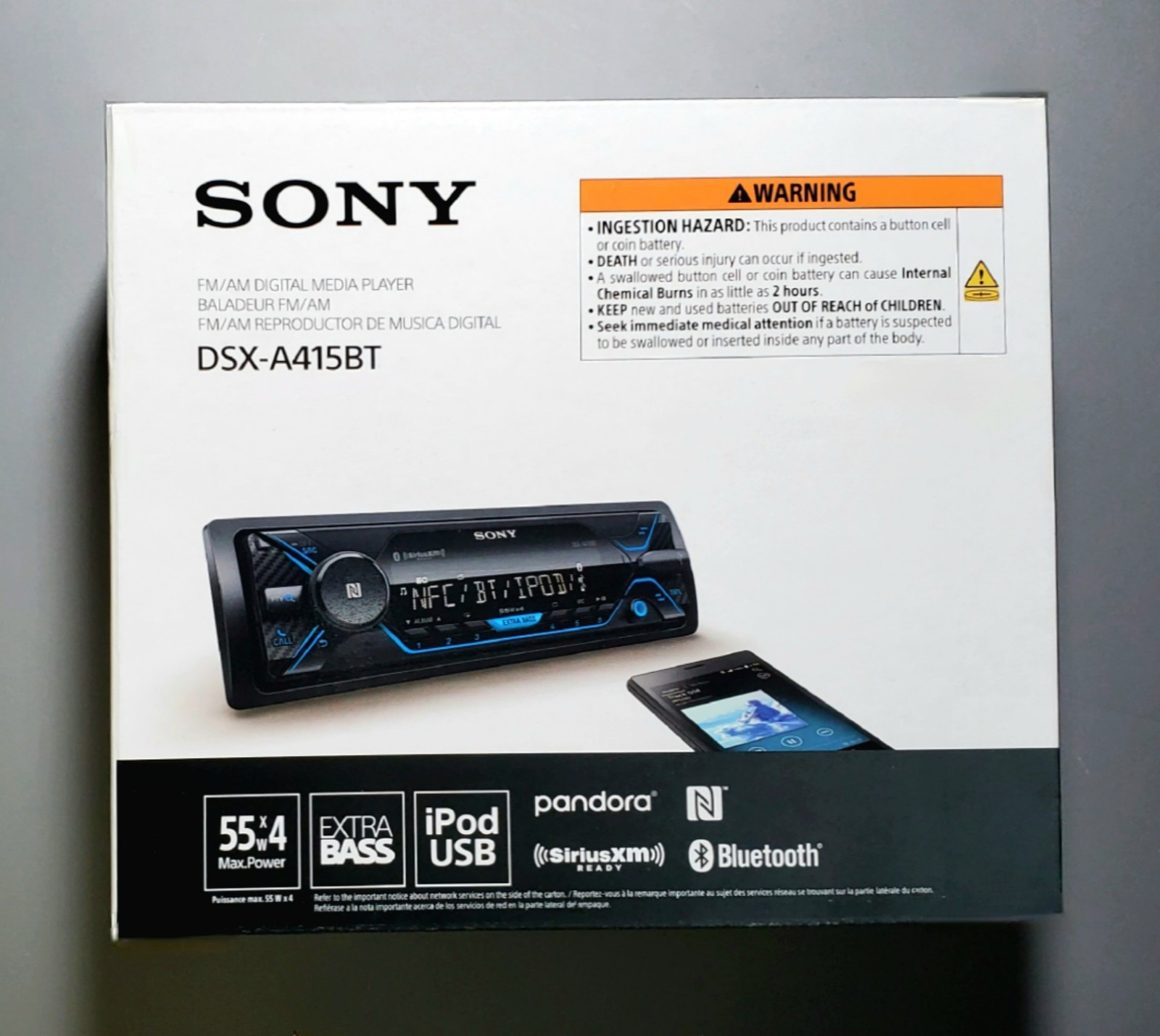 Sony DSX-A415BT Single DIN Car Digital Media Receiver Bluetooth NFC USB Aux New