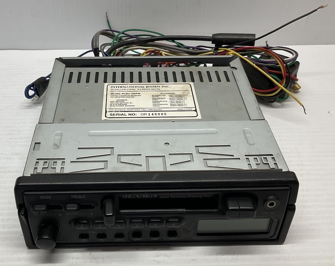 Jensen PC800 Auto Reverse AM/FM Stereo Cassette Player UNTESTED