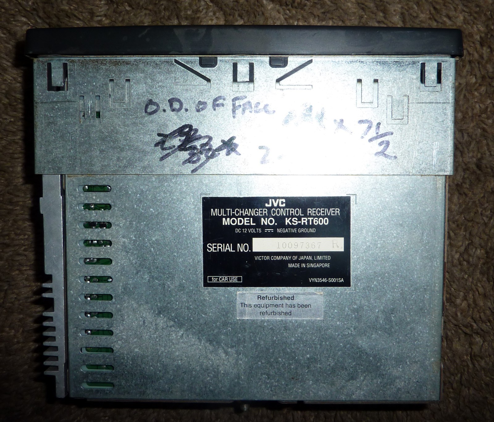 JVC KS-RT600 Multi-Changer Control Stereo Cassette Receiver w/ Manual