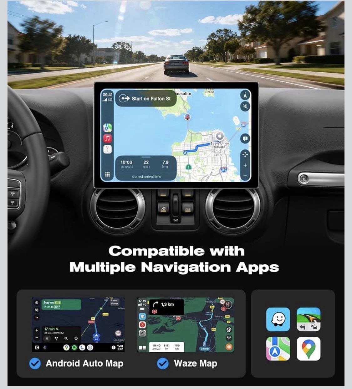 11.5 Inch Android Car Radio for Jeep Wrangler JK 2007-2018, Bluetooth, GPS