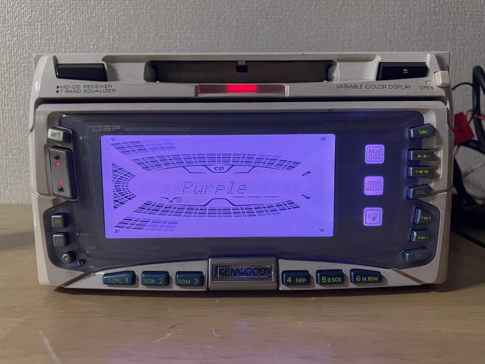 KENWOOD DPX-7170MDi 2DIN CD MD Player Bluetooth Tested Working White