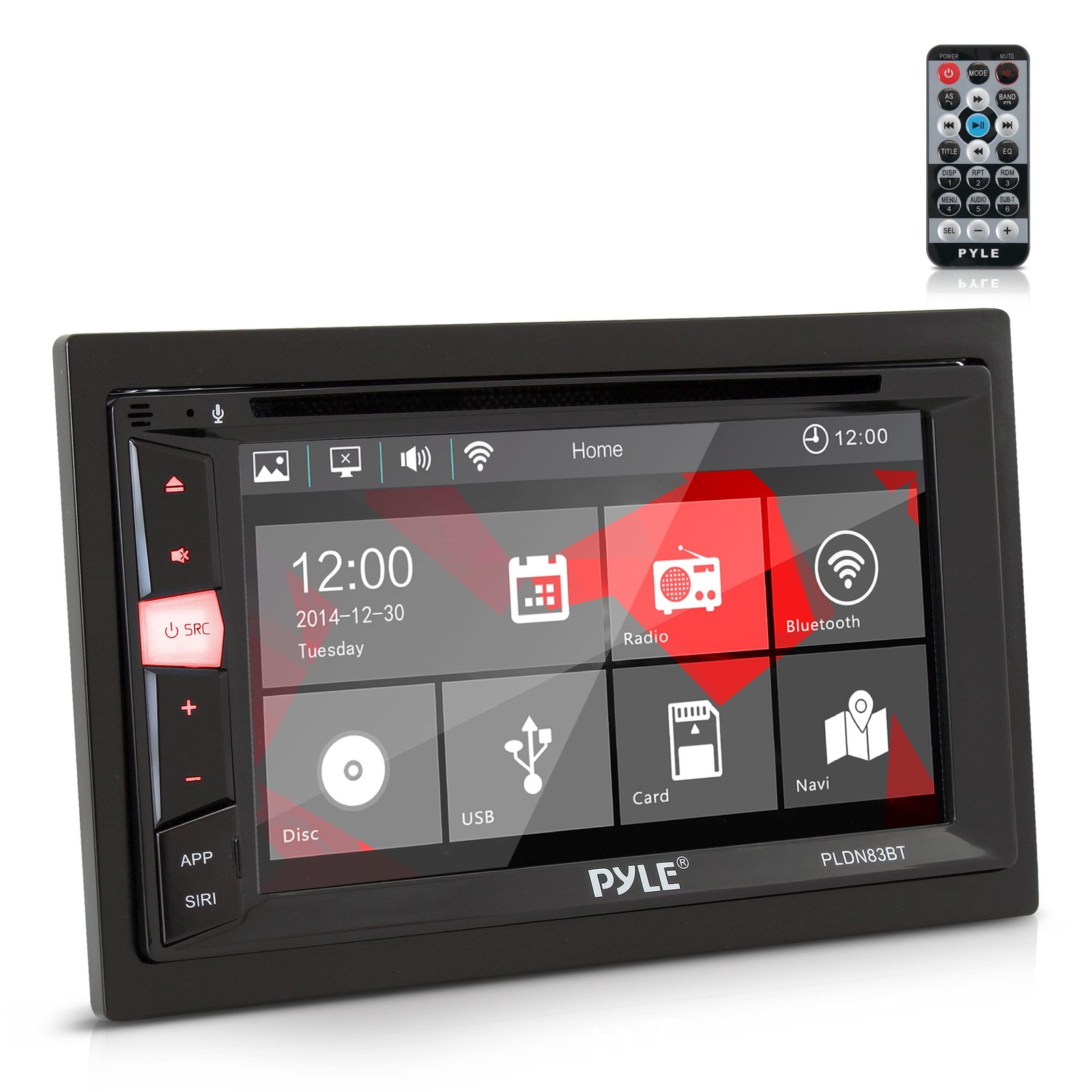 Bluetooth Double DIN DVD Player 6.2 Inch Touchscreen Car Stereo MP3 USB SD Radio