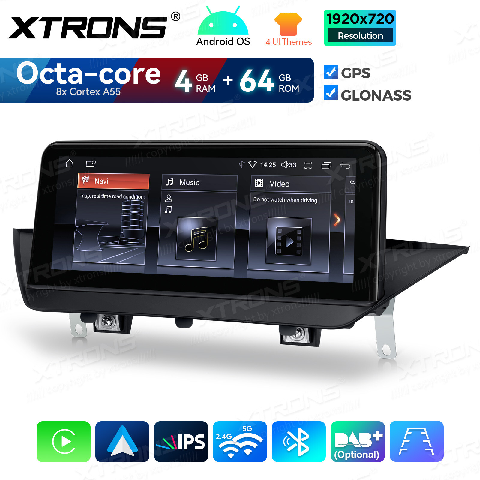 For BMW X1 E84 CarPlay Android14 Car Stereo Radio Wifi Navigation GPS 64G 10.25″