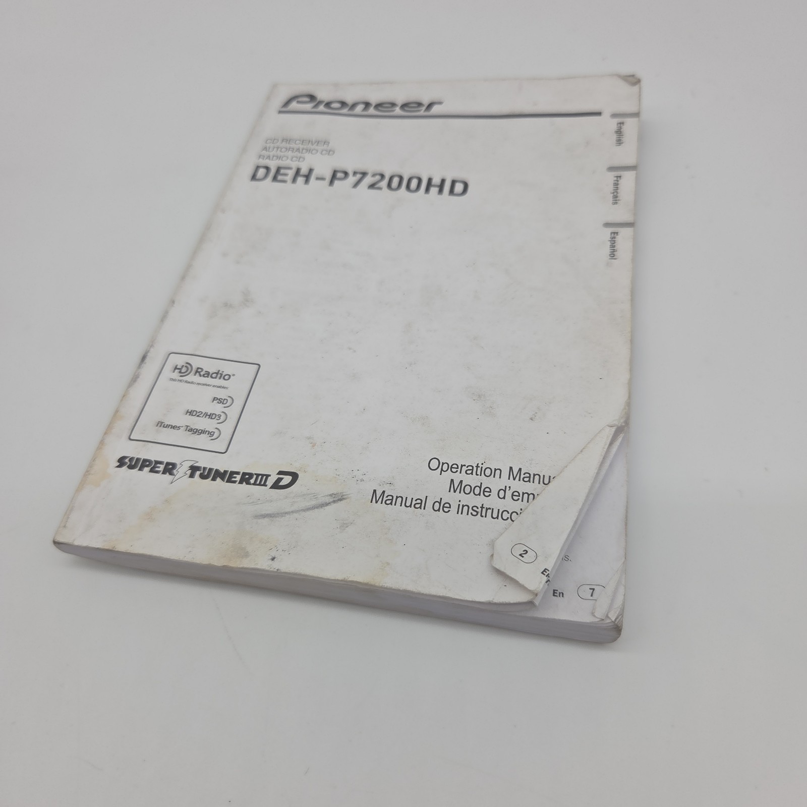 Pioneer DEH-P7200HD Old School Stereo CD Dolphin Graphics Remote Manual READ