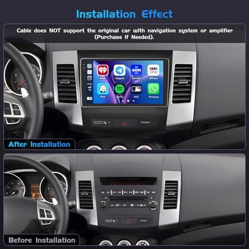 Radio for Mitsubishi Outlander 2007-2013 Android 15 CarPlay Car Stereo 4+64G