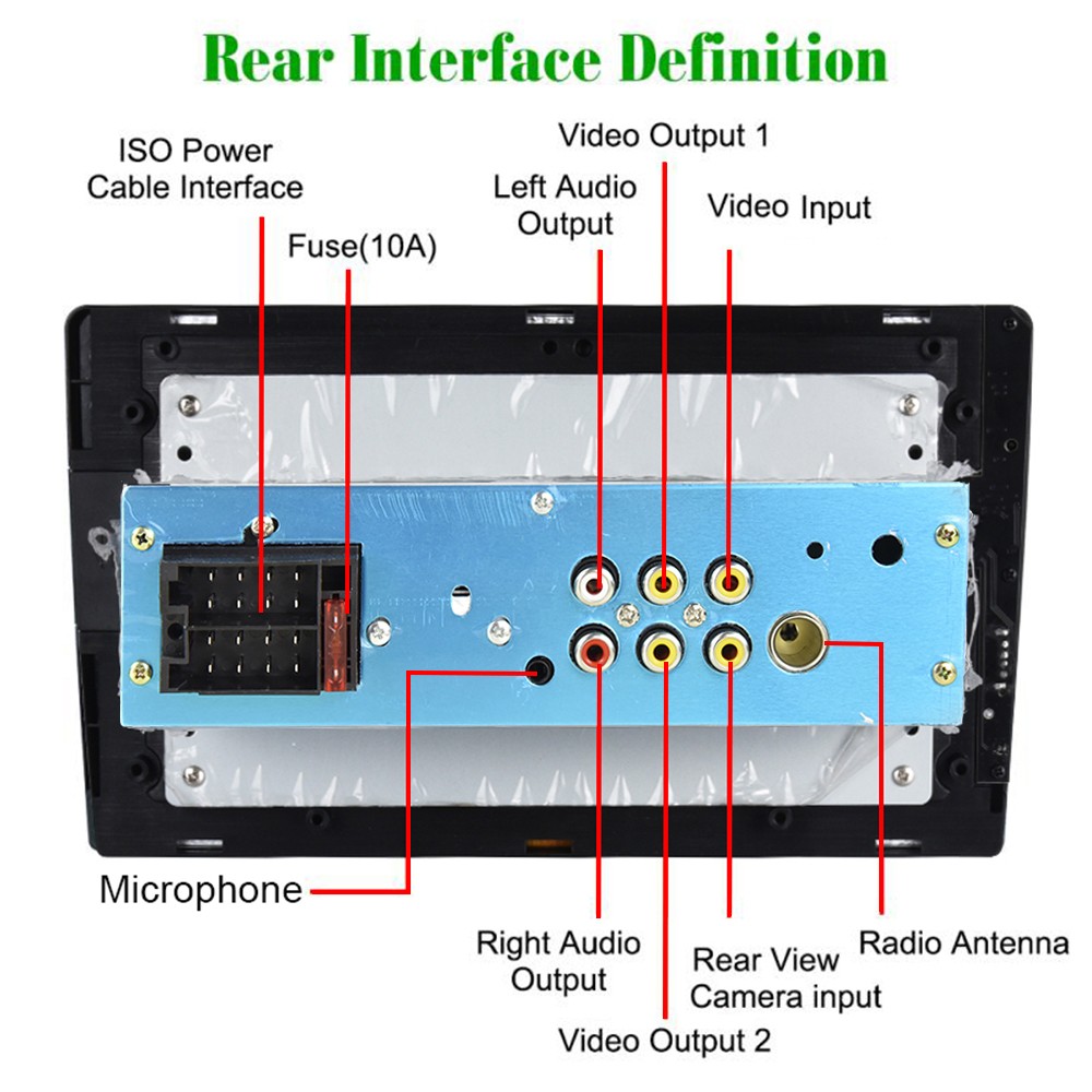 9″ Single 1DIN Touch Screen Car Stereo Radio Bluetooth FM Mirror Link MP5 Camera
