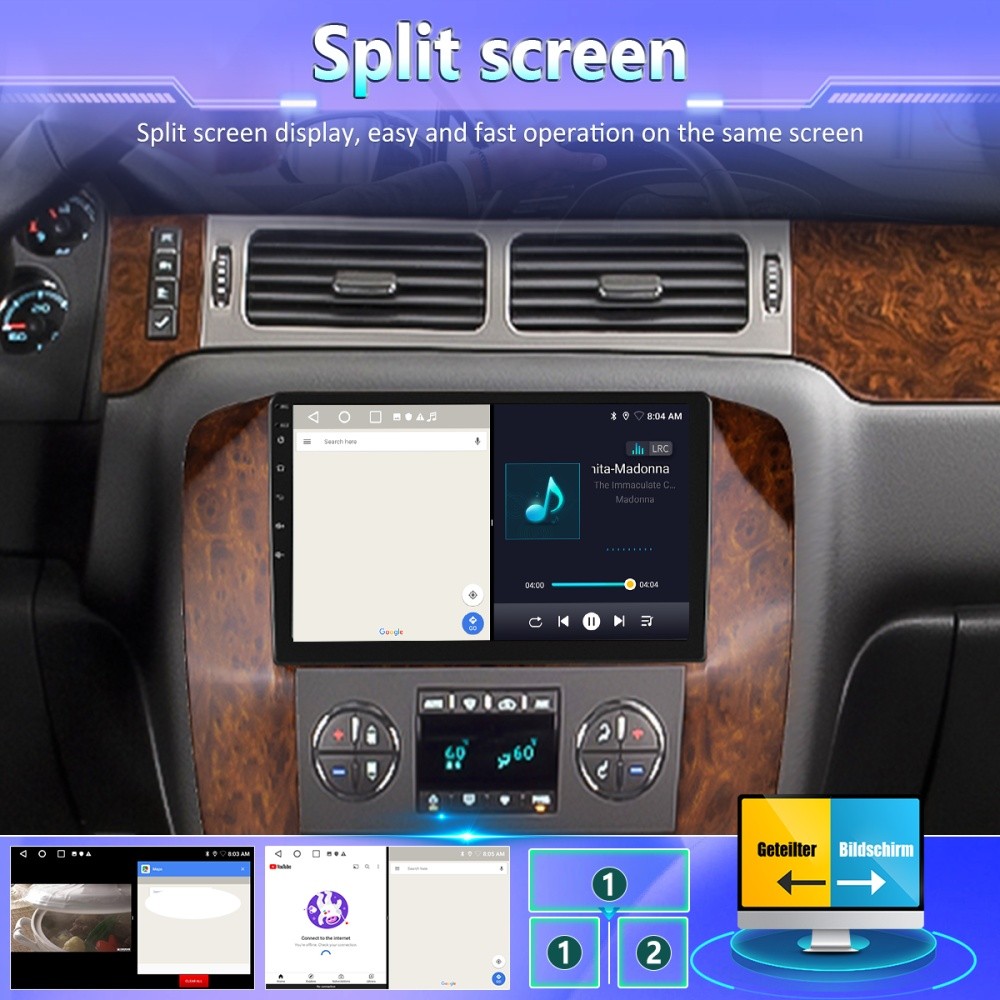 Carplay For GMC Chevy Tahoe Sierra Yukon 2007-2013 Android 13 Car Stereo Radio