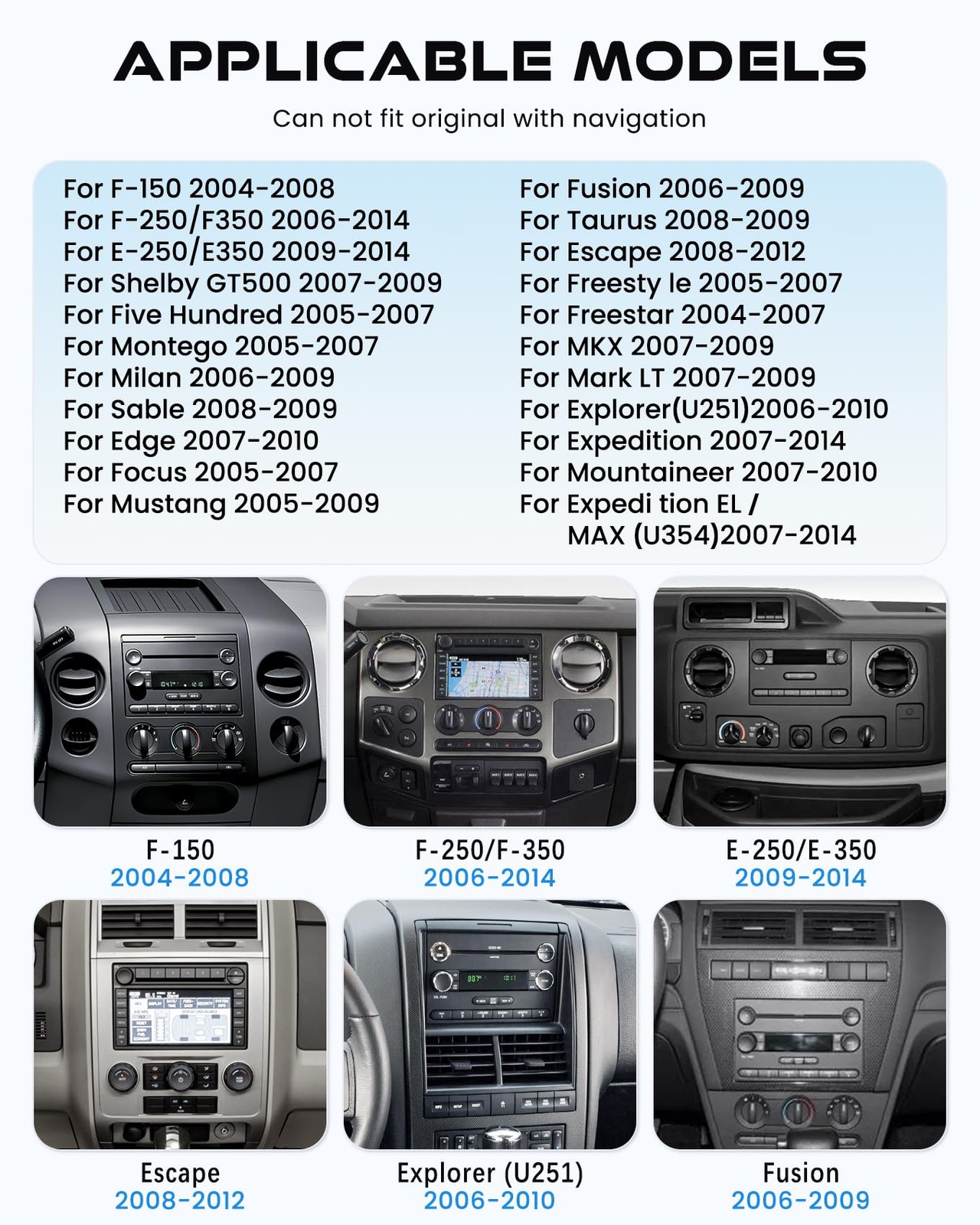 8-core+64G Car Radio for Ford F150/F250/F350 2004-2014, 7 Inch QLED Touchscre…