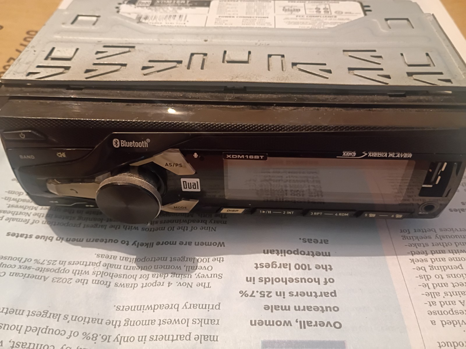 DUAL XDM16BT RADIO STEREO BLUETOOTH USB