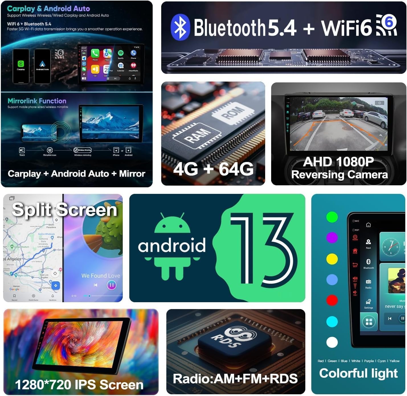 11th Car System 4Ram 64Rom 5G WiFi6 Jeep Wrangler Radio