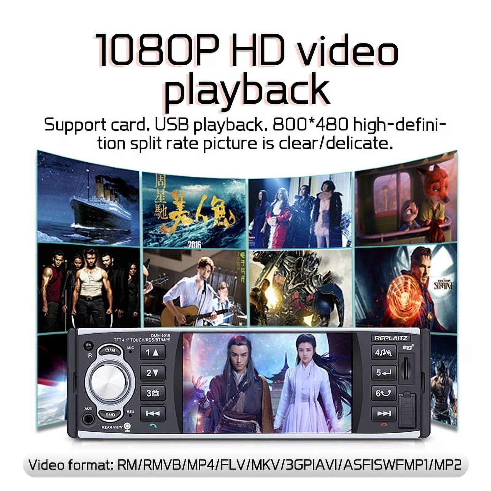 Estereo De Pantalla con Bluetooth Para Coche Carro Auto MP5 Player USB/SD/AUX/FM