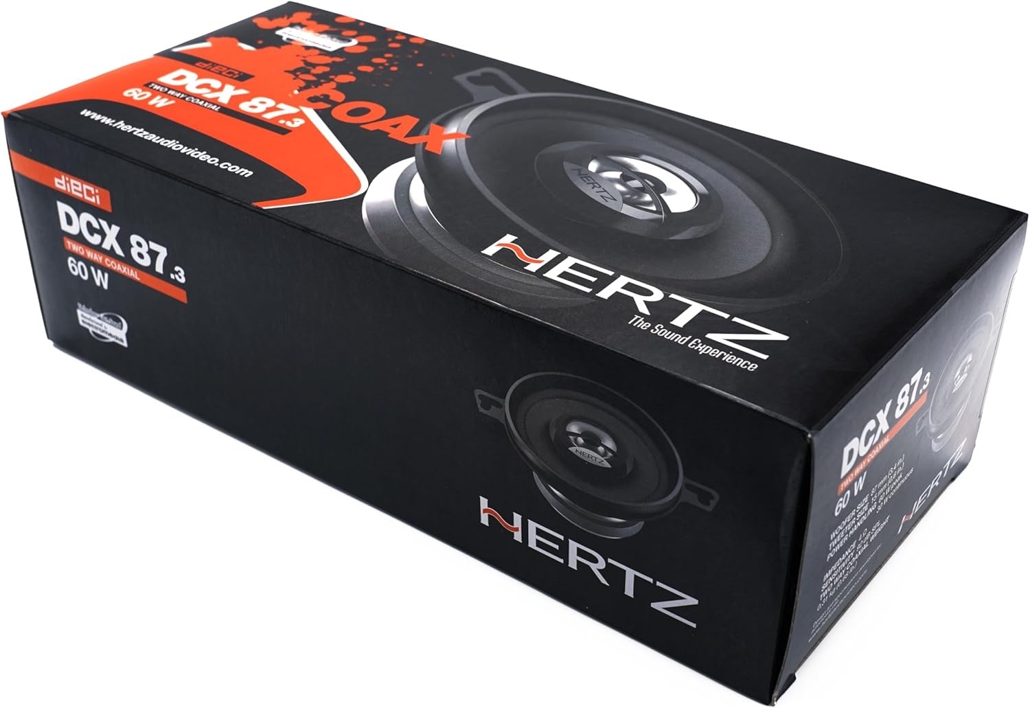 HERTZ Dieci DCX-87.3 3.5″ 2-Way Coaxial Car Audio Speakers Pair 60W Max New