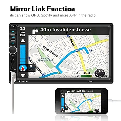 Car Radio Double Din Car Stereo 7″ LCD Touch Screen in-Dash Head Unit with