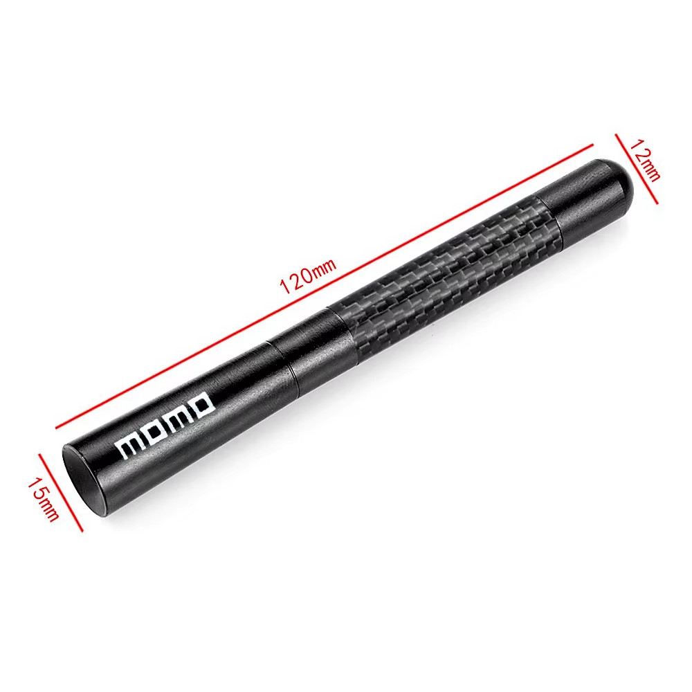 12Cm High Quality Momo 4.7Inch Black Carbon Fiber Car Roof AM/FM Radio Aerial De