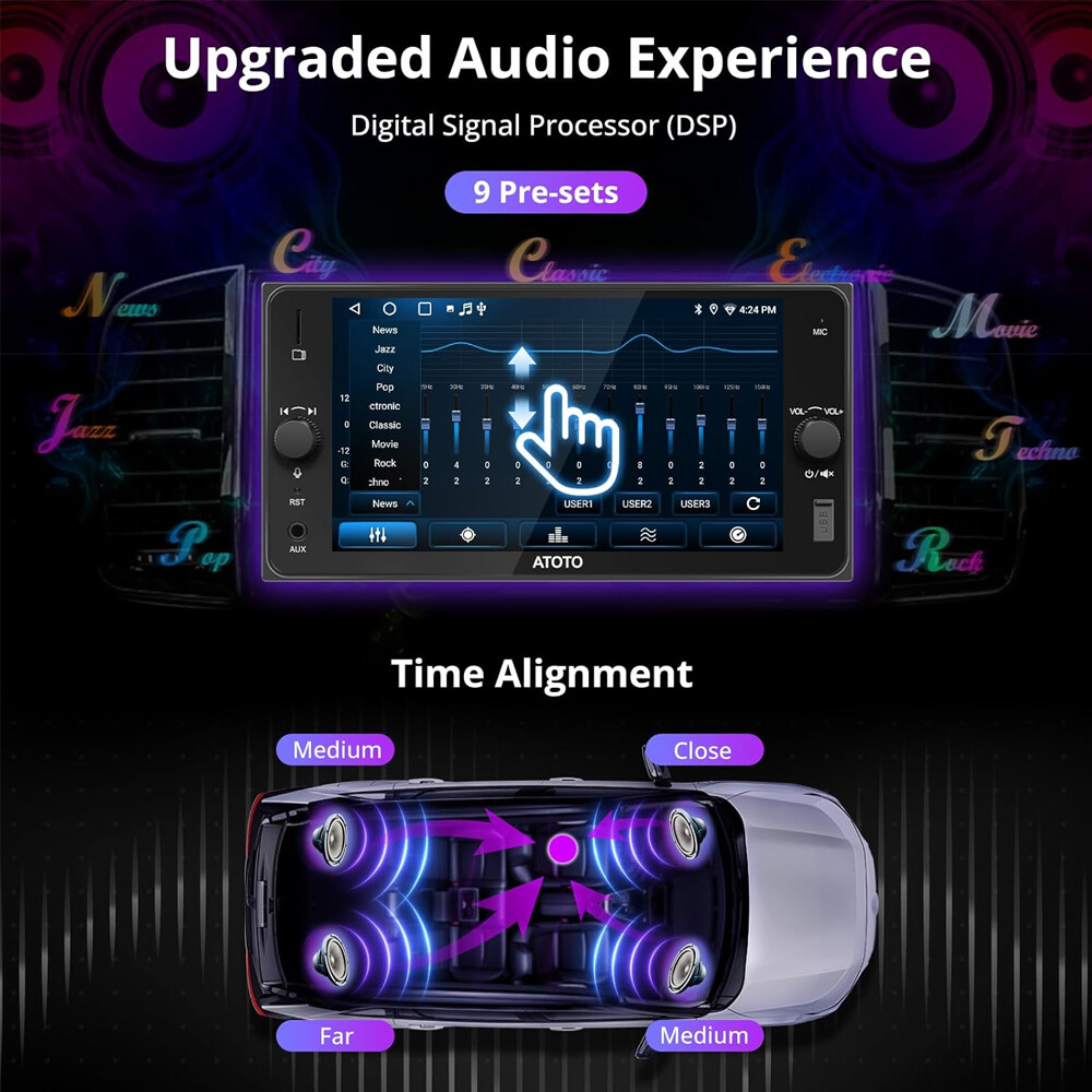 NEW ATOTO F7WE 7in 2DIN Car Stereo Wireless CarPlay & Android Auto,Bluetooth
