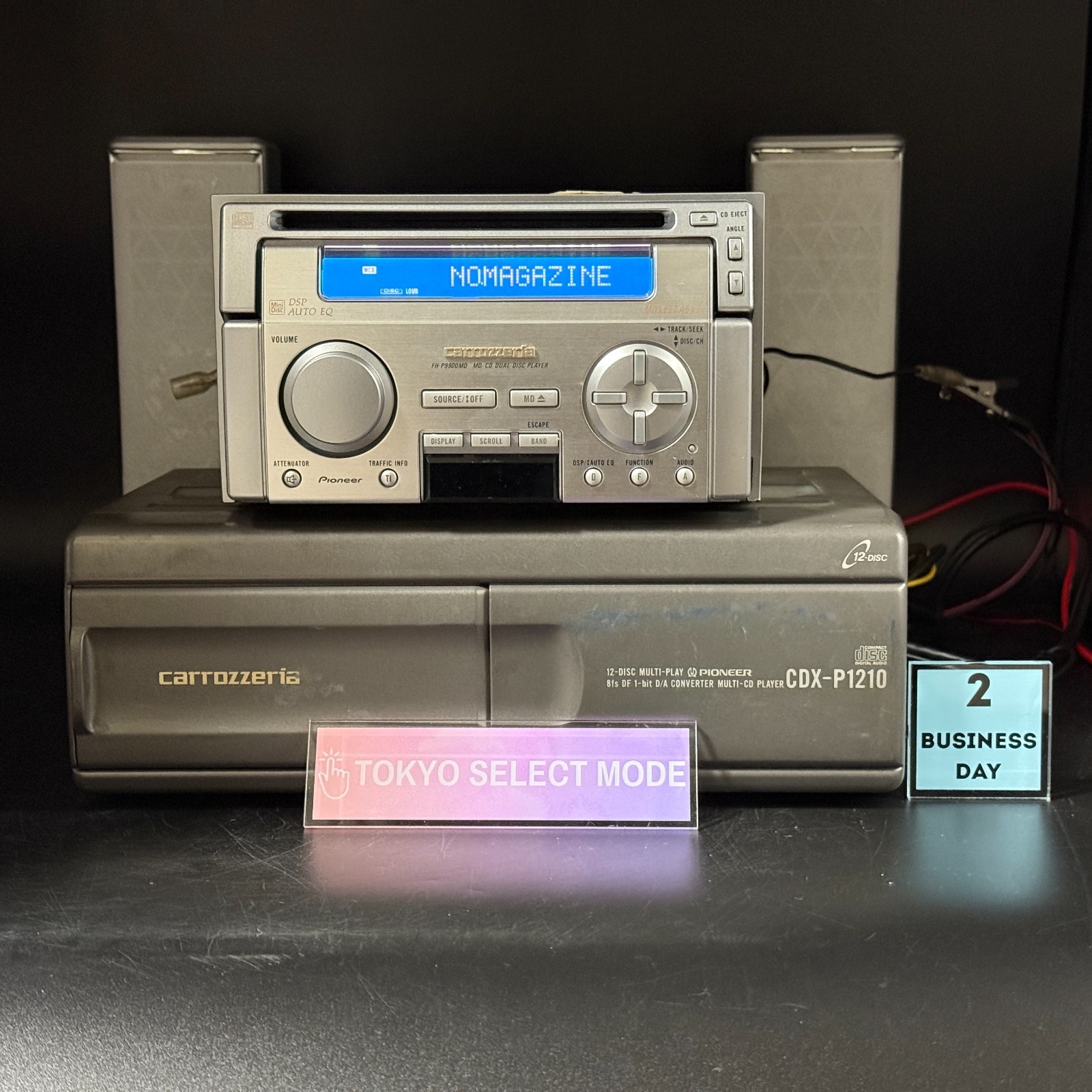 Pioneer Carrozzeria FH-P9900MD & CDX-P1210 12 Disc CD Changer 1999 Vintage Stock