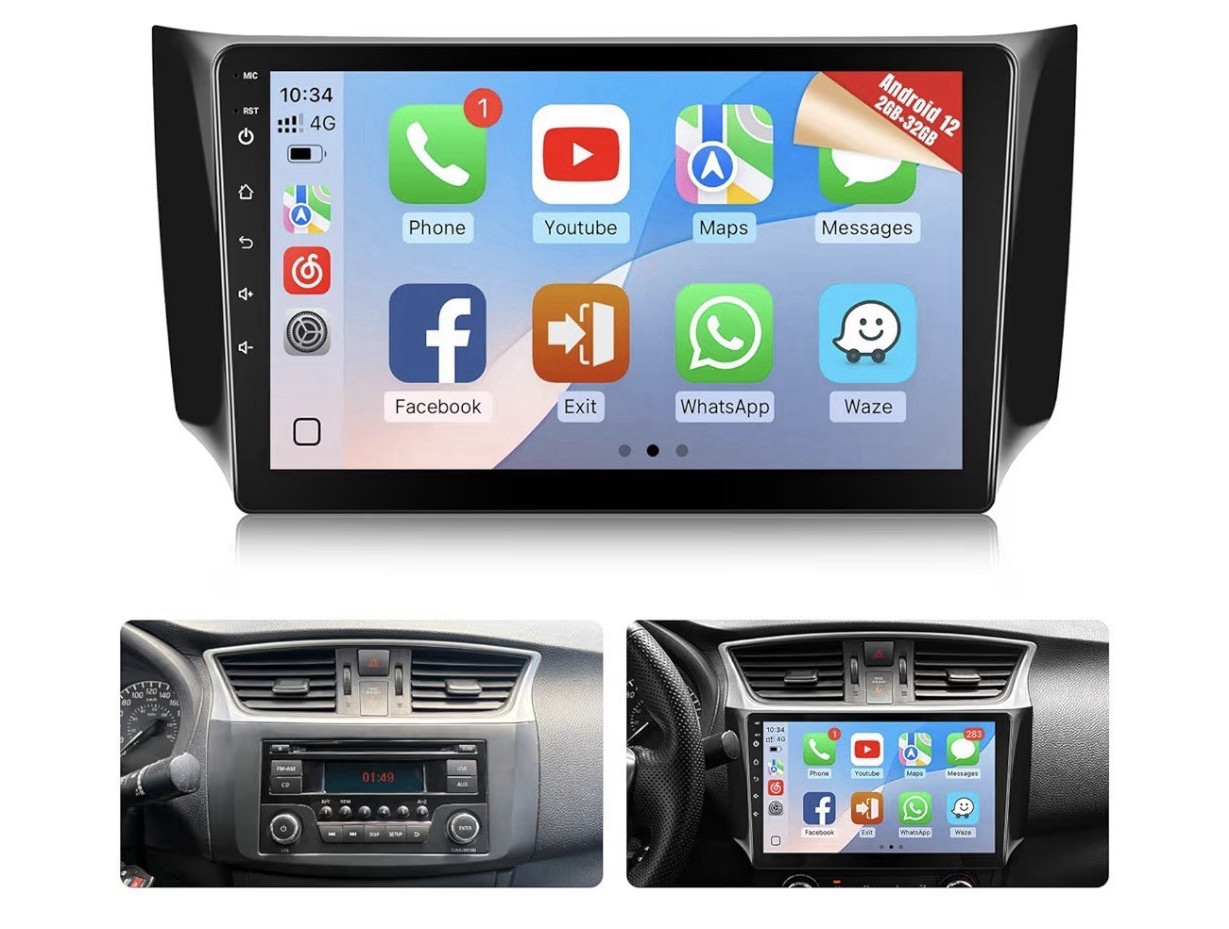 NAIFAY Car MP5 Player for Nissan Sentra 2013-2019 2 DIN GPS WiFi BT Cam