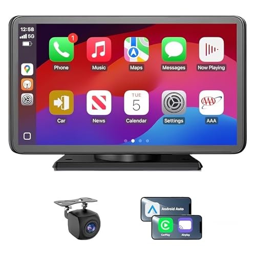7″ Wireless CarPlay Screen for Car – Apple CarPlay & Android Auto Portable