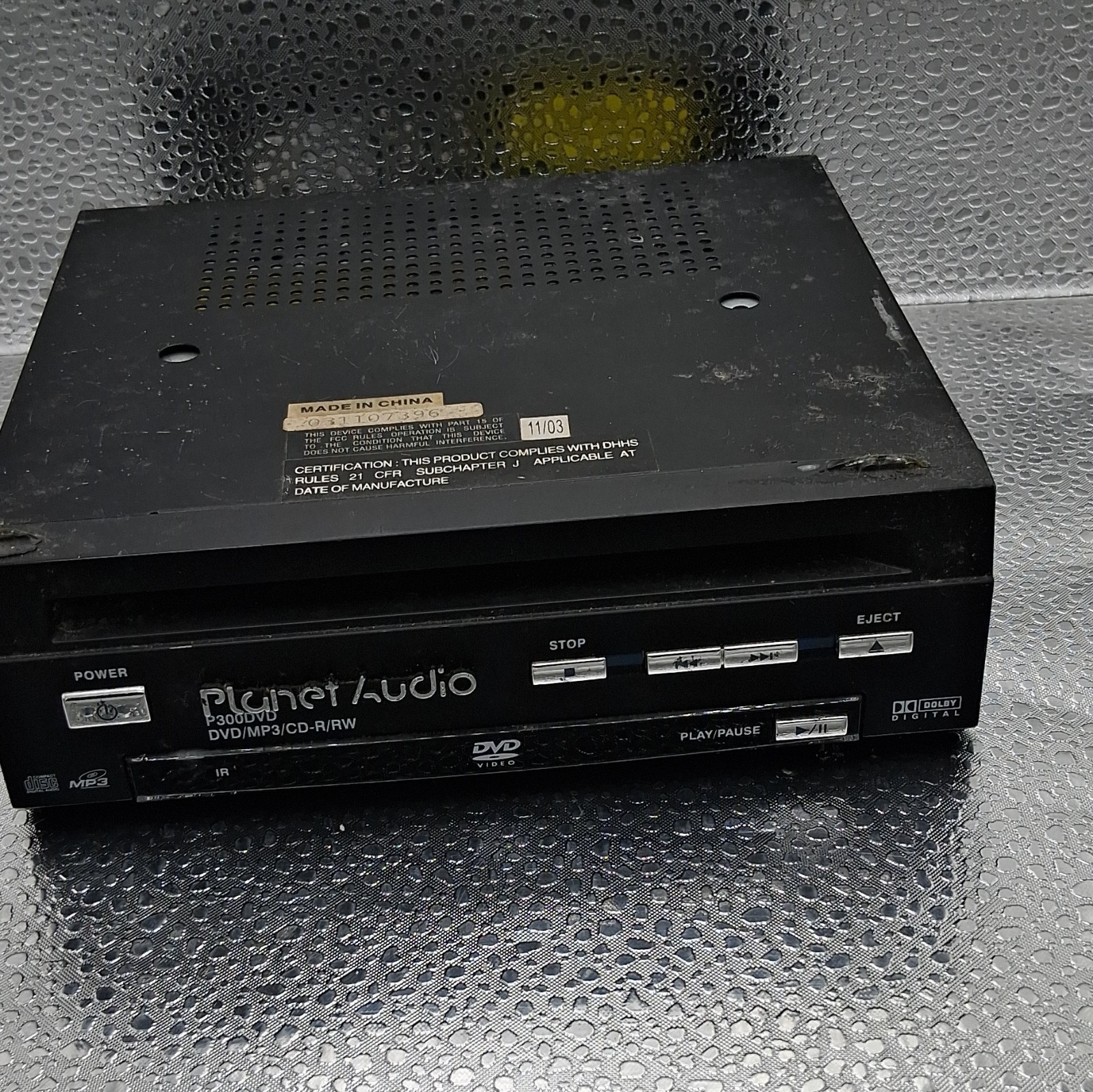 Planet Audio P300DVD 1 DIN In-Dash CD Player MP3 Playback Dolby Digital