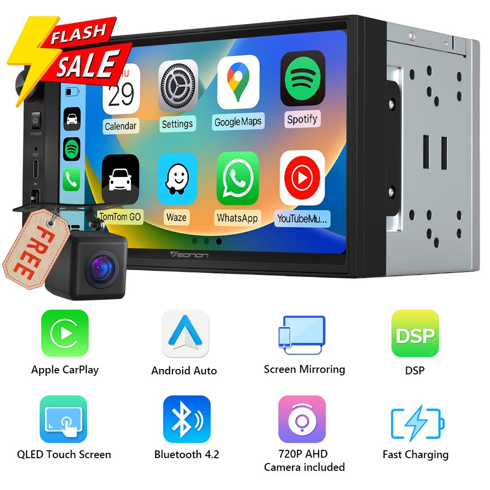 Eonon X3 7″ QLED Android Auto Car Stereo Radio Head Unit CarPlay 2 DIN Universal