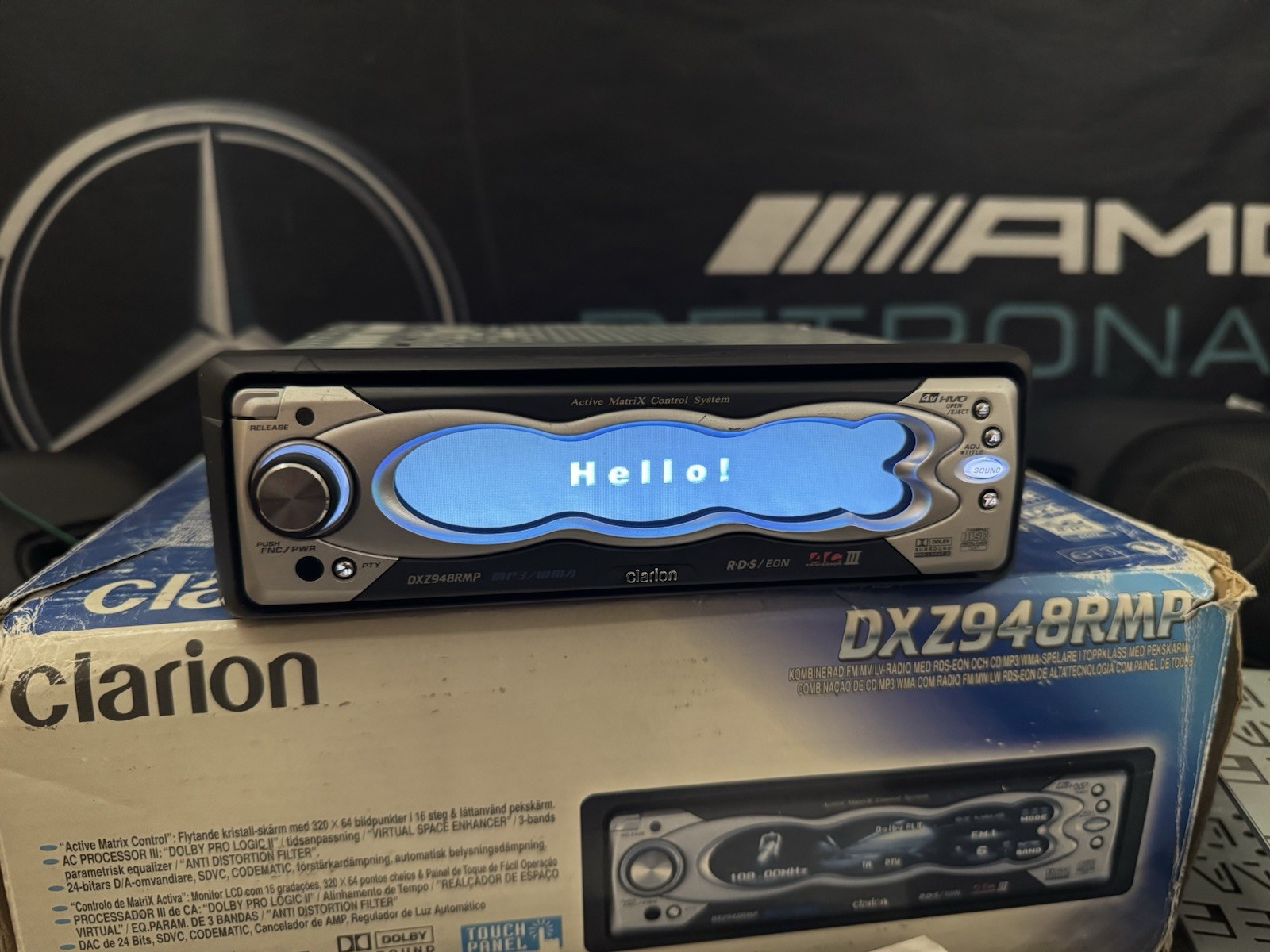 Rare CLARION DXZ948MP Car Radio LM/MW/FM CD/MP3 Receiver Sensor Animation Displa