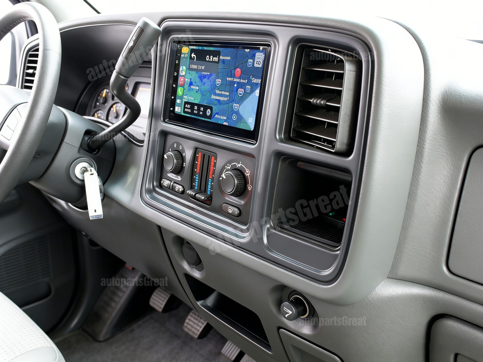 GPS CarPlay Car Radio Camera For 2003 -2006 GMC Sierra 1500 2500 3500 Player CAM