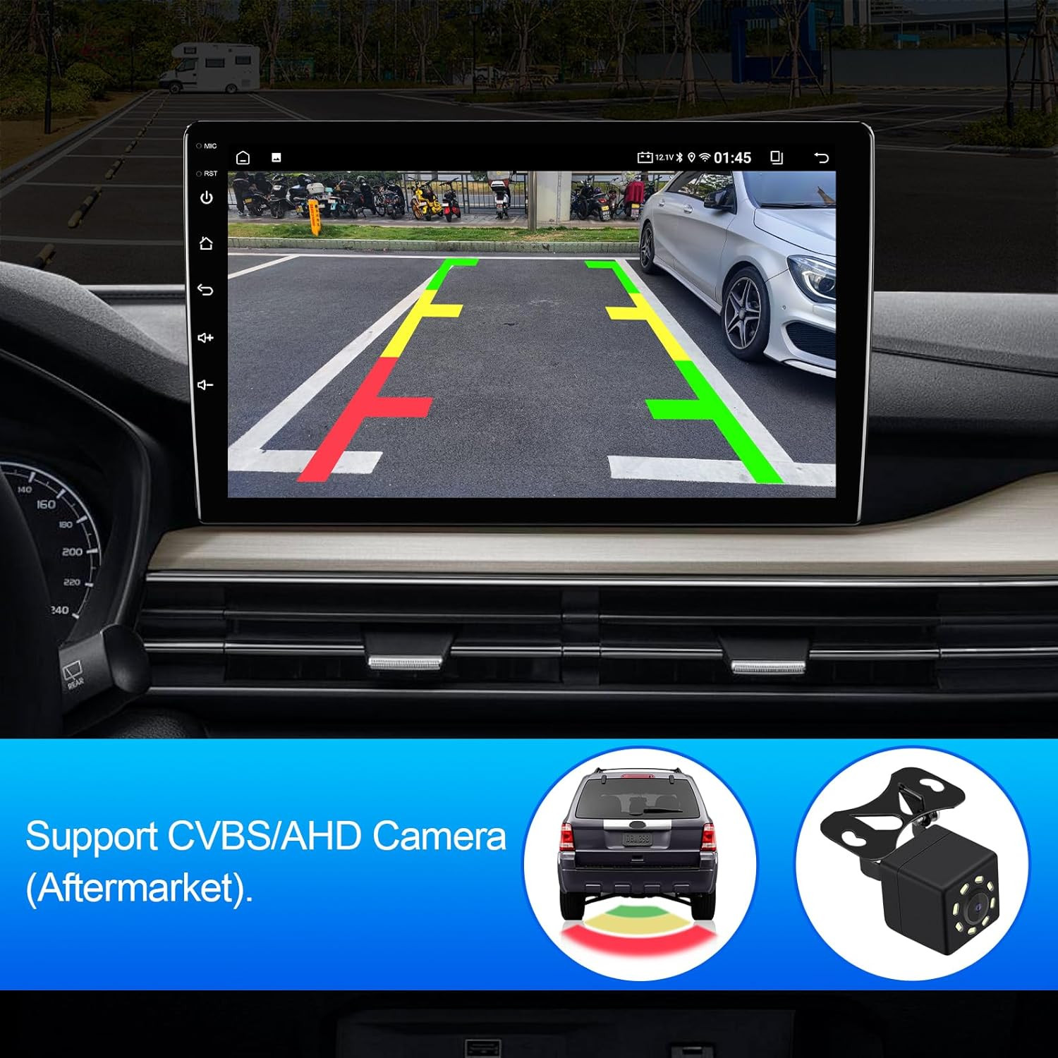 2+64G 10.1-Inch Android 14 Car Stereo IPS Touchscreen Screen Car Radio with Carp