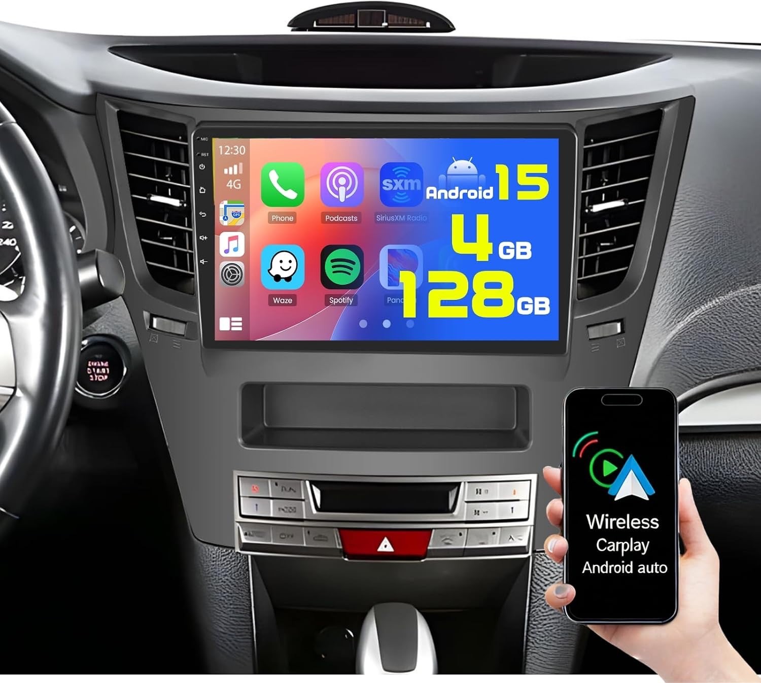 9″ Touchscreen Radio for Subaru Outback & Legacy 2010-14, w/Backup Cam