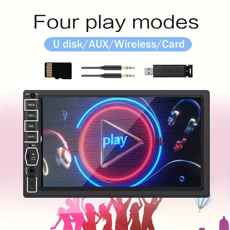 7″ MP5 Player,HD Touch Screen+Camera,USB,SD,FM,Double Din,for Smartphone