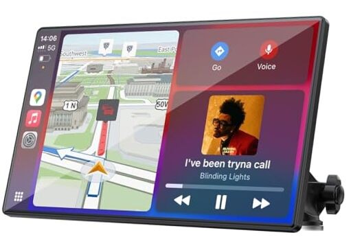 Carplay Screen for Car, 9” Wireless CarPlay & Android Auto- Upgrade Portable
