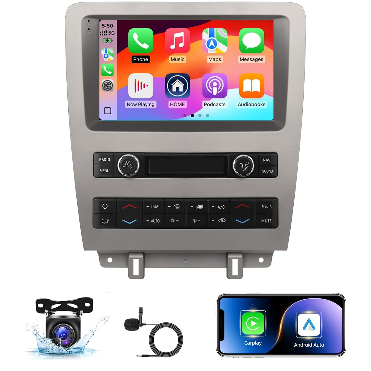 Car Radio Stereo Carplay For 2010-2014 Ford Mustang 2+32G 9in Car Carplay
