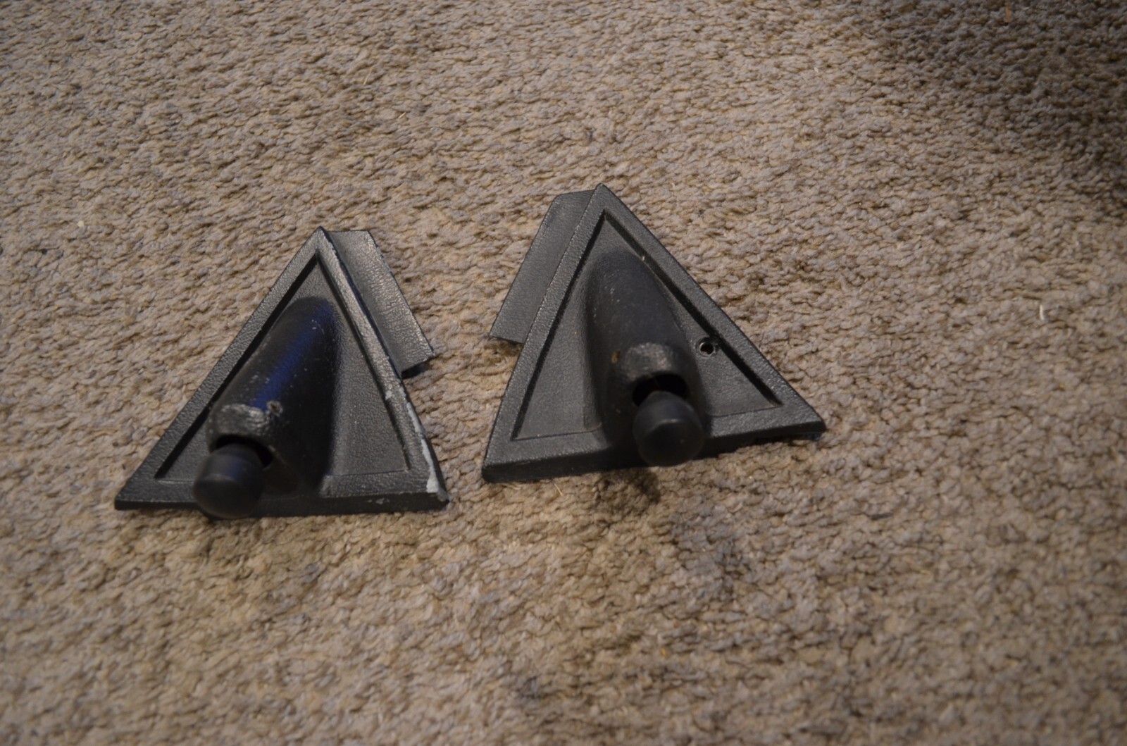 1979-1986 FORD MUSTANG GT MIRROR COVERS BOLT CAPS TRIM BEZEL PAIR LEVERS