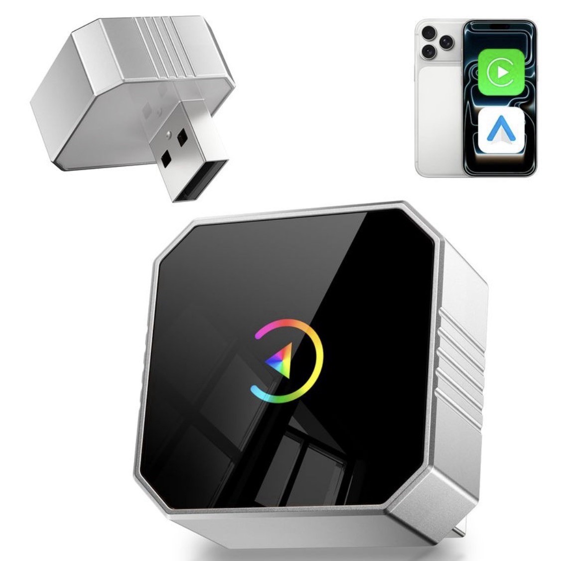 2026 Upgrade Mini Wireless CarPlay Adapter for CarPlay & Android Auto