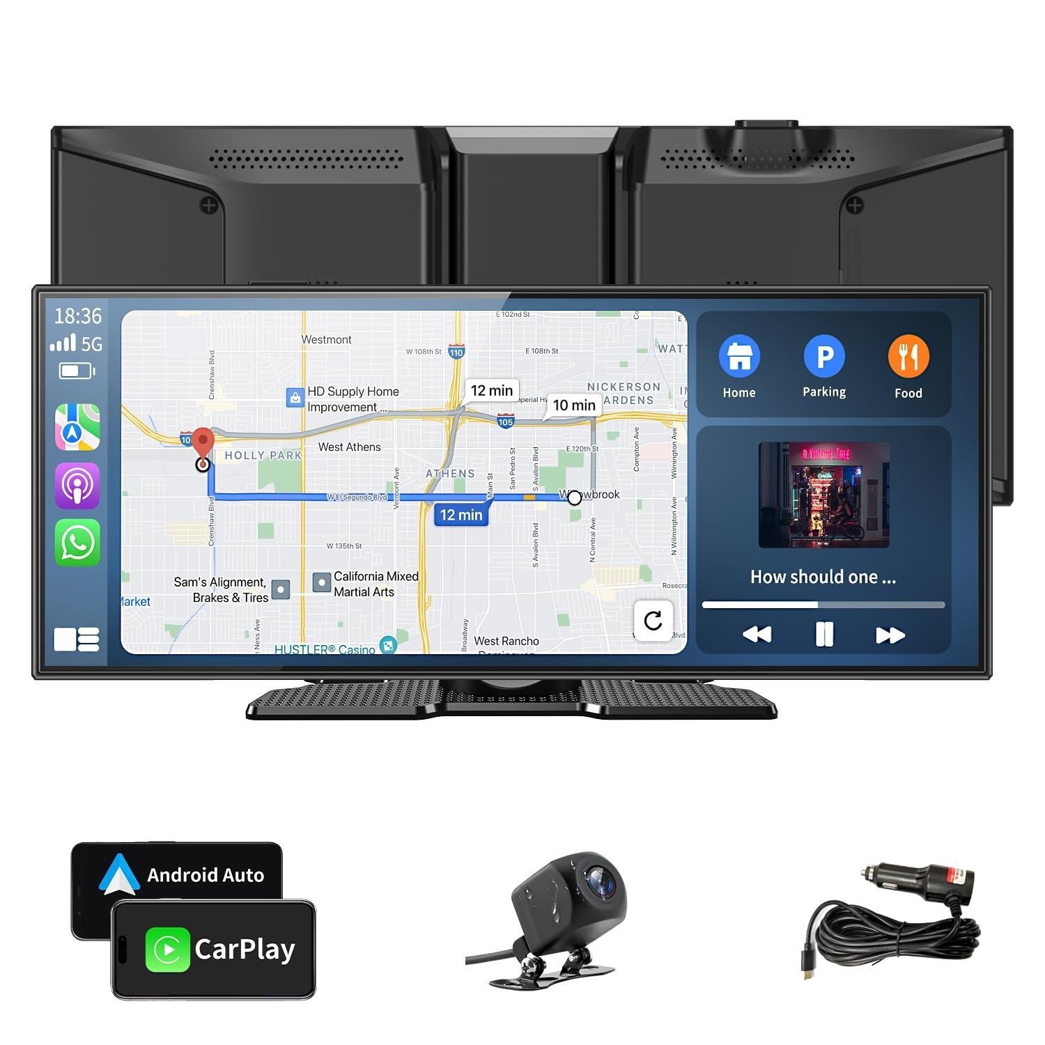 11.5” Wireless CarPlay & Android Auto Touch Screen, 1080p, GPS, Bluetooth, Backu