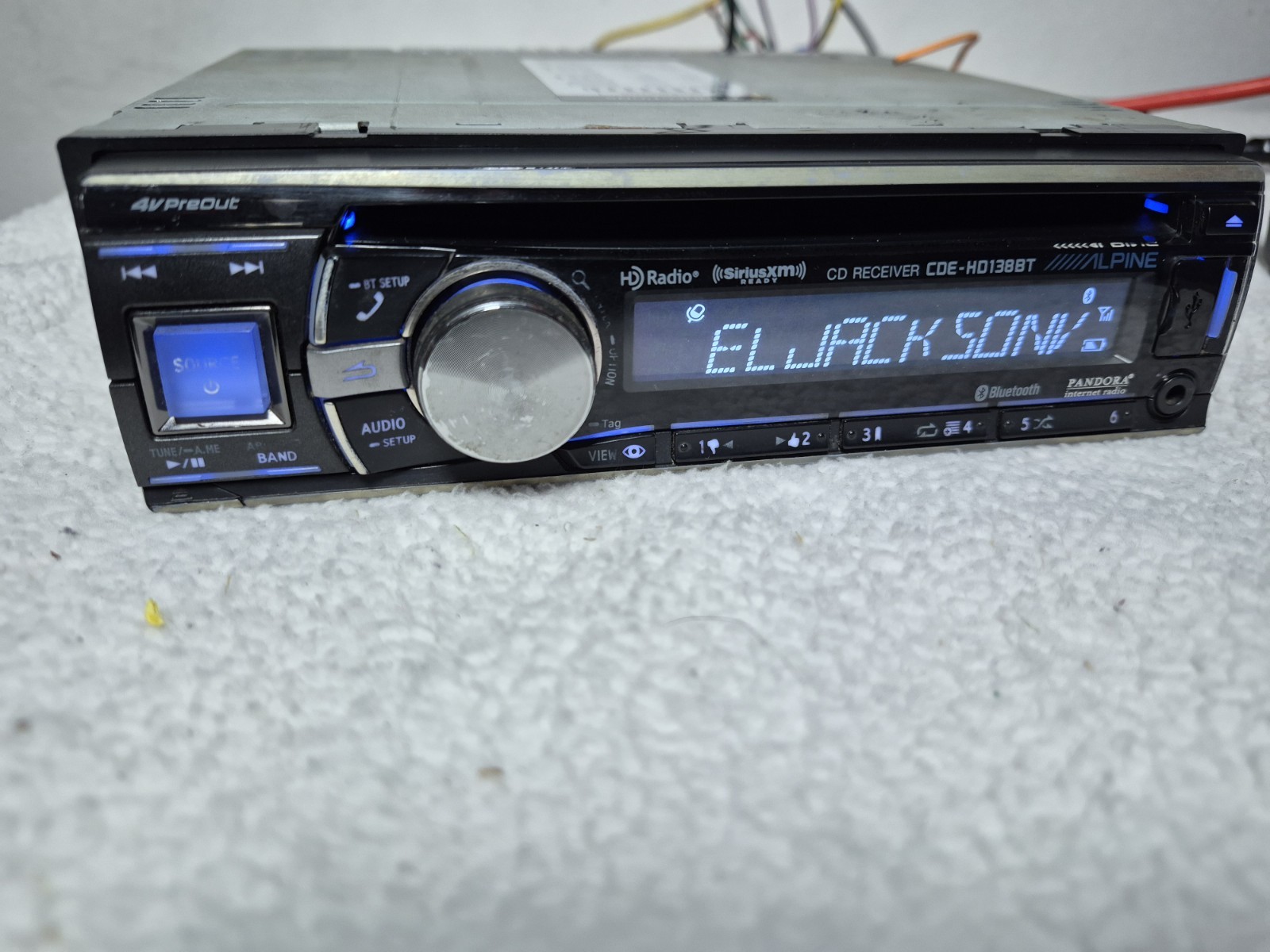 Alpine CDE-HD138BT Single Din Car Stereo w/ Case – Bluetooth CD Player Aux Usb