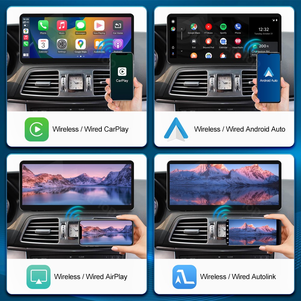 12.3″ Wireless CarPlay Touchscreen Auto Stereo For Benz E Coupe C207 4.0/4.5/5.0
