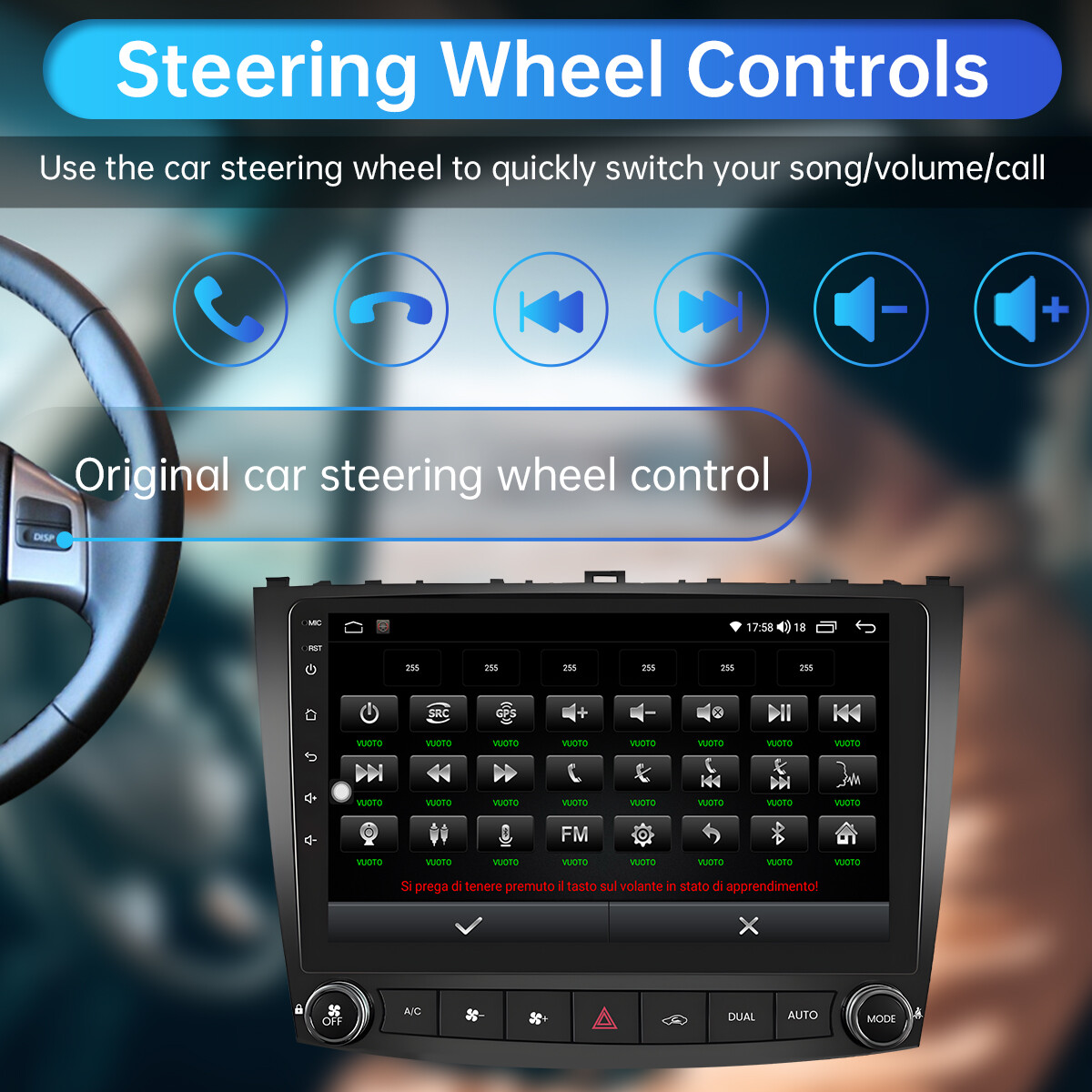 For Lexus IS250 IS350 2006-2012 Car Stereo Radio Android 12 Carplay GPS Player