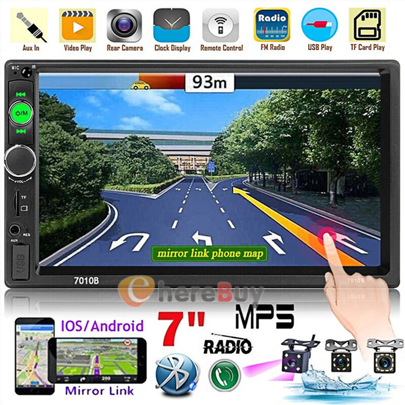 7″ Double 2 Din Car Stereo Radio Bluetooth USB AUX IN SD IOS/Android MP5 Player