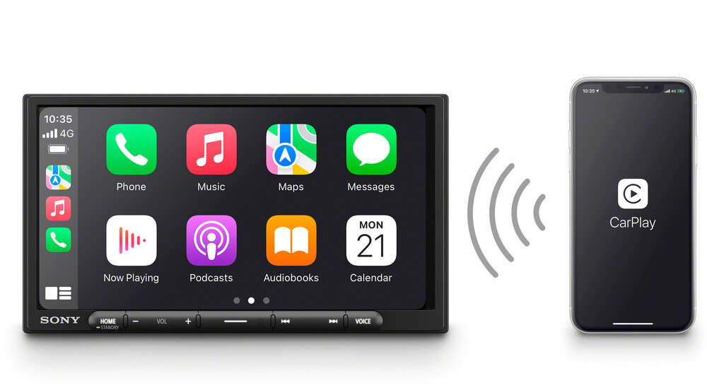 Sony XAV-AX4000 6.95″ Double-DIN Touchscreen Receiver + License Plate Camera