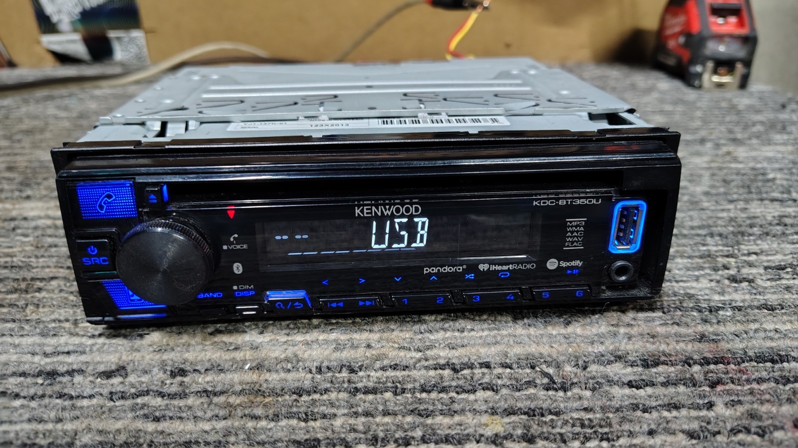 Kenwood KDC-BT350U Bluetooth 200w CD Player iPhone Android BT Tested ✅