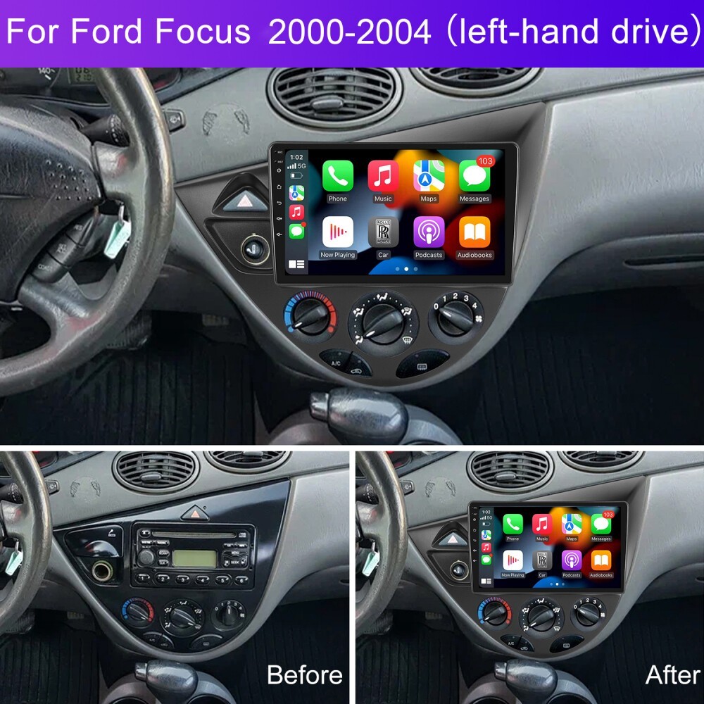 4+64G Car Radio Stereo Carplay For 2000-2004 Ford Focus GPS Navi Camera 1280*800