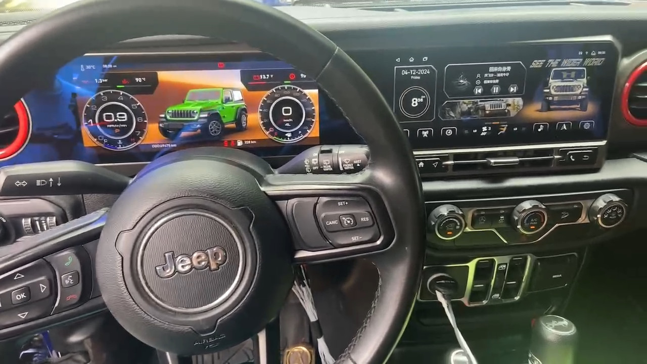 Strip screen Car Radio For Jeep Wrangler JL 2018-2022 Multimedia Player Stereo