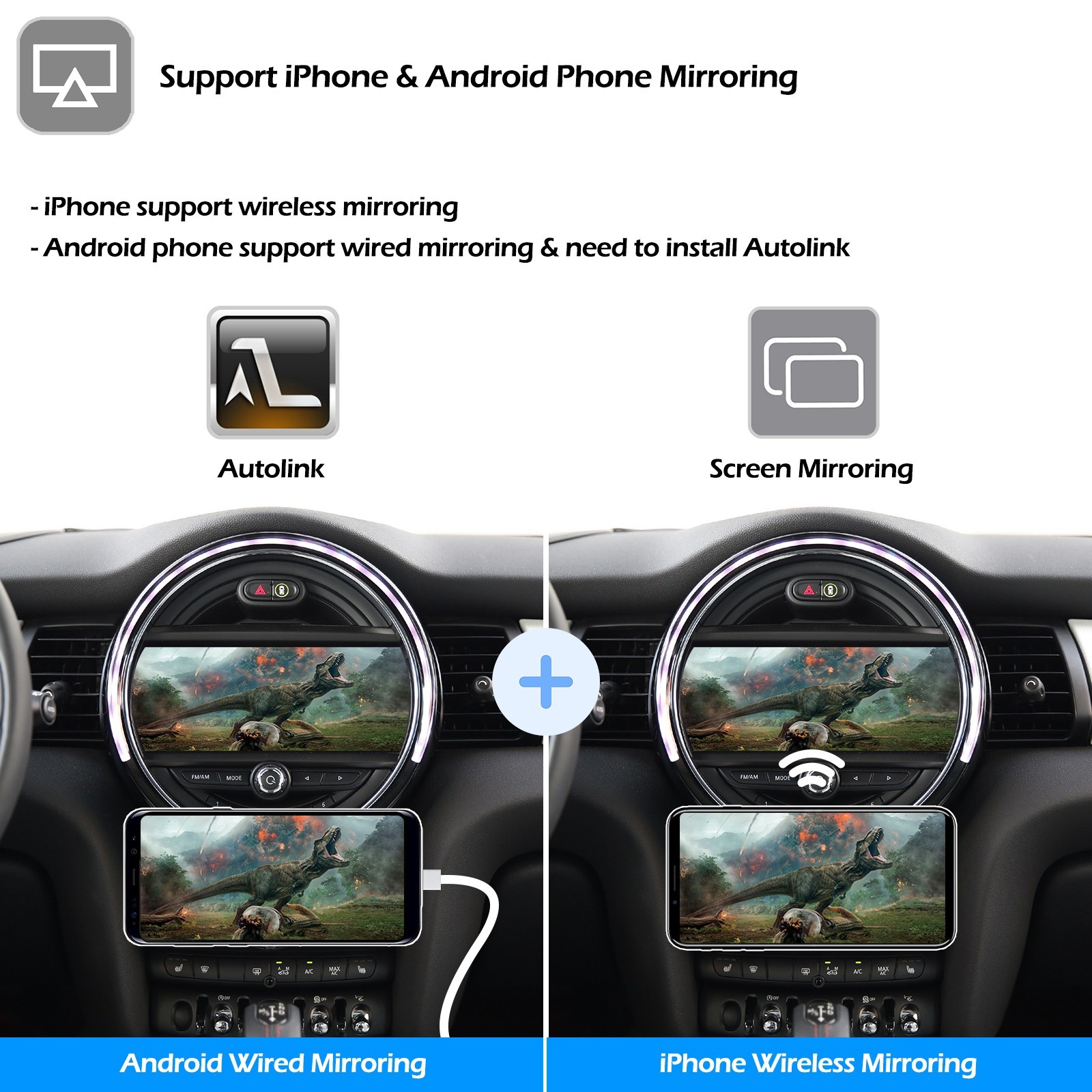 For MINI Cooper JCW CIC NBT Wireless CarPlay Android Auto Retrofit Kit 2010-2017