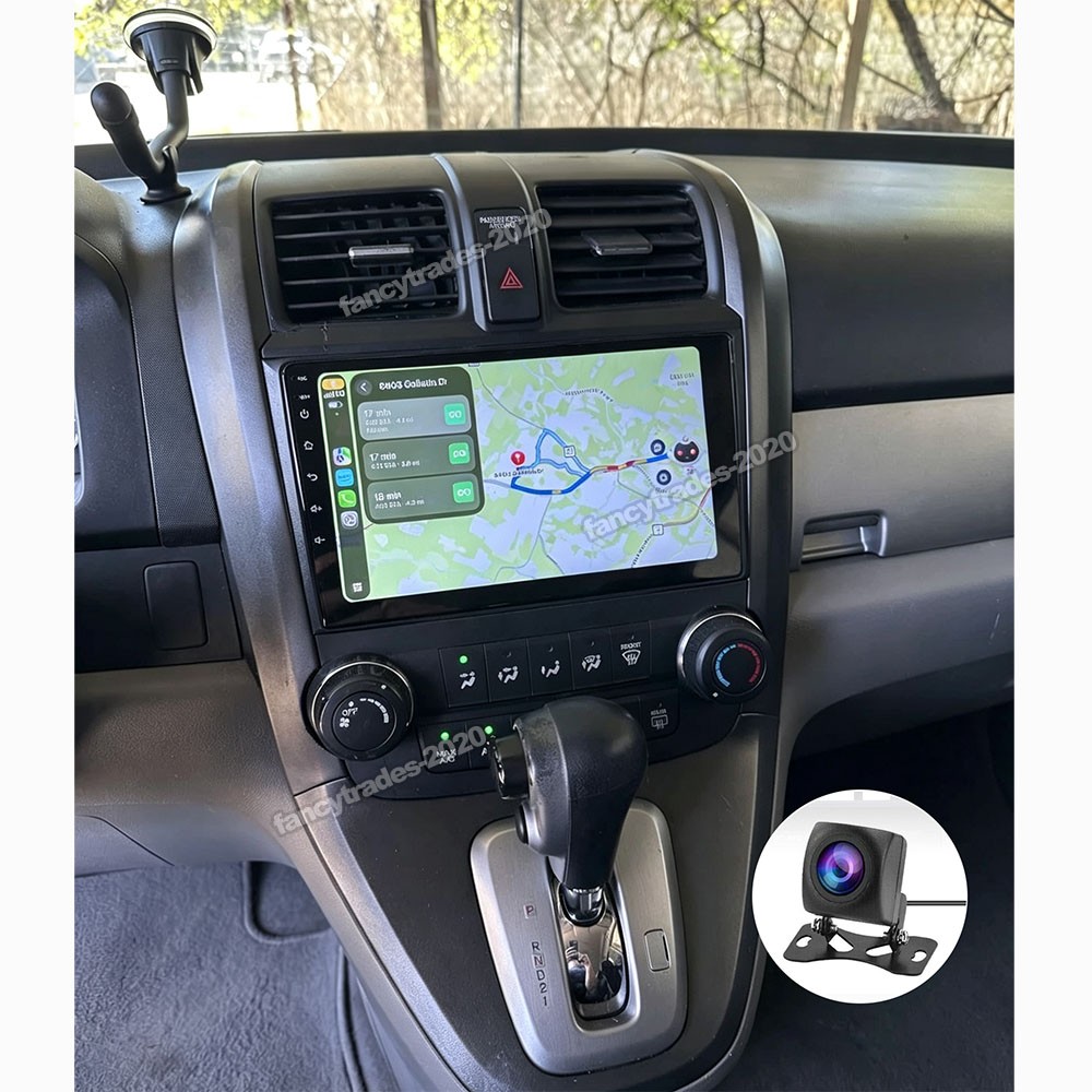 For Honda CRV 2007-2011 Wireless Carplay Car Stereo Radio Navi WiFi BT GPS +Cam