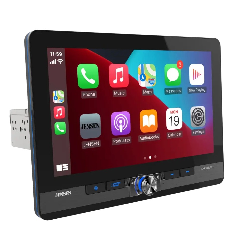 Jensen CAR140MW-R 10.1″ Multimedia Receiver w/ CarPlay & Android Auto, Bluetooth