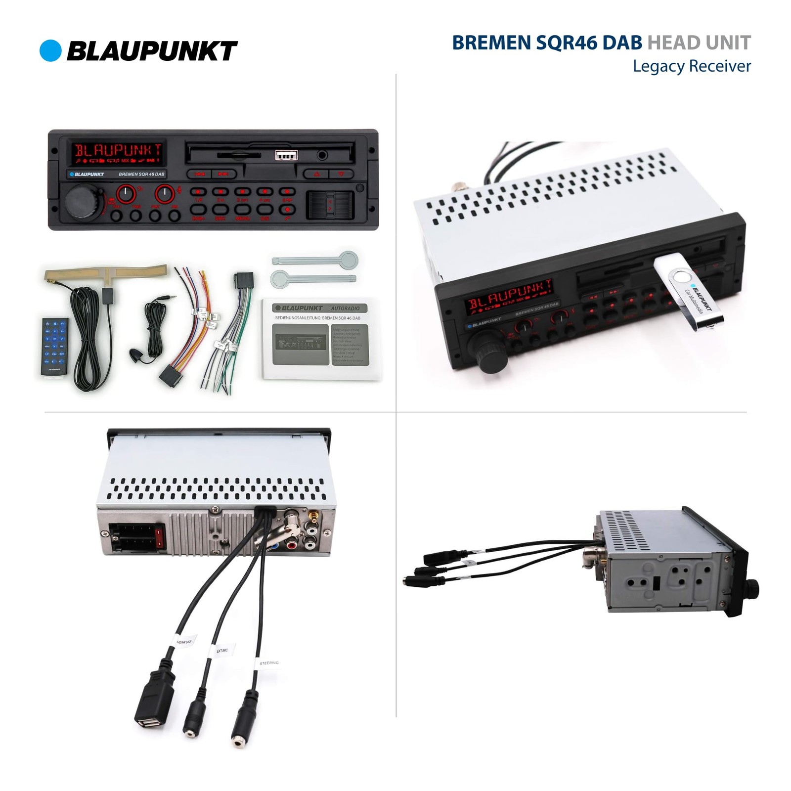 BLAUPUNKT Bremen SQR 46 DAB Retro Car Stereo 80s Classic Bluetooth USB SD AUX –
