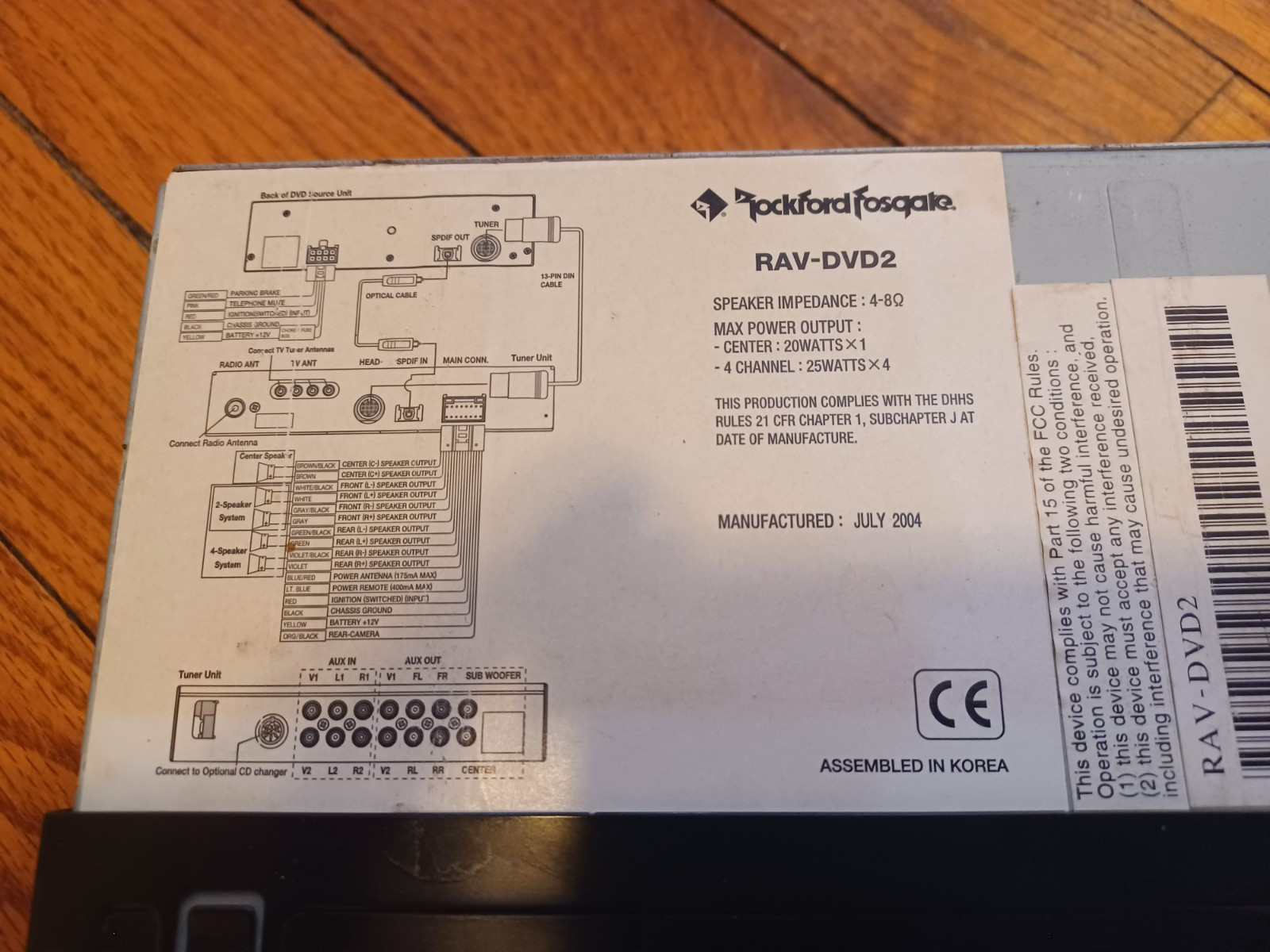 RARE OLD SCHOOL ROCKFORD FOSGATE RAVDVD2 7 INCH LCD CD/DVD PLAYER – READ DESCRIP
