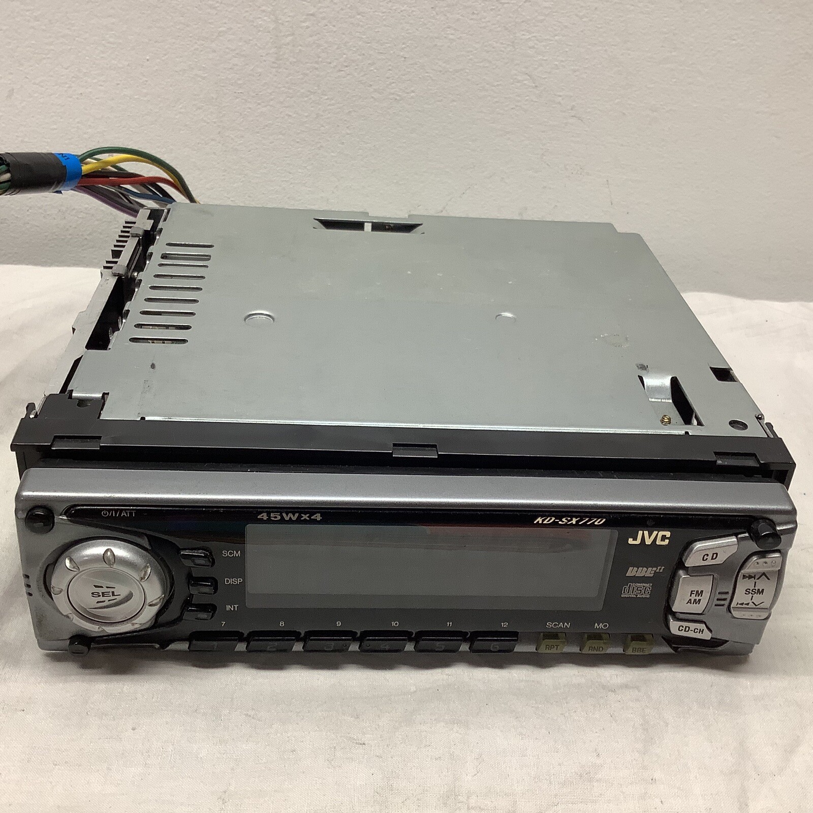 JVC KD-SX770 Car Stereo AM/FM CD Blue -Ray 45W X 4 Untested Pre Owned