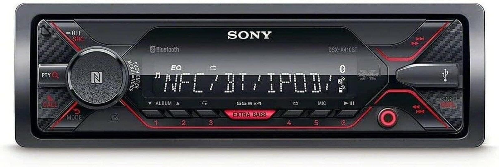 DSX-A410BT Single Din Bluetooth Front USB AUX Car Stereo Digital Media Receiver